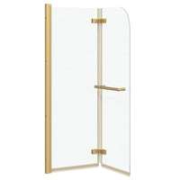 Involucro Doccia Oro 95 x 140 cm Vetro ESG e Alluminio