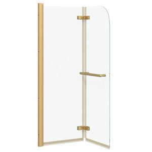 Involucro Doccia Oro 95 x 140 cm Vetro ESG e Alluminio