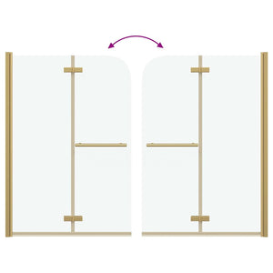 Involucro Doccia Oro 95 x 140 cm Vetro ESG e Alluminio 42018540