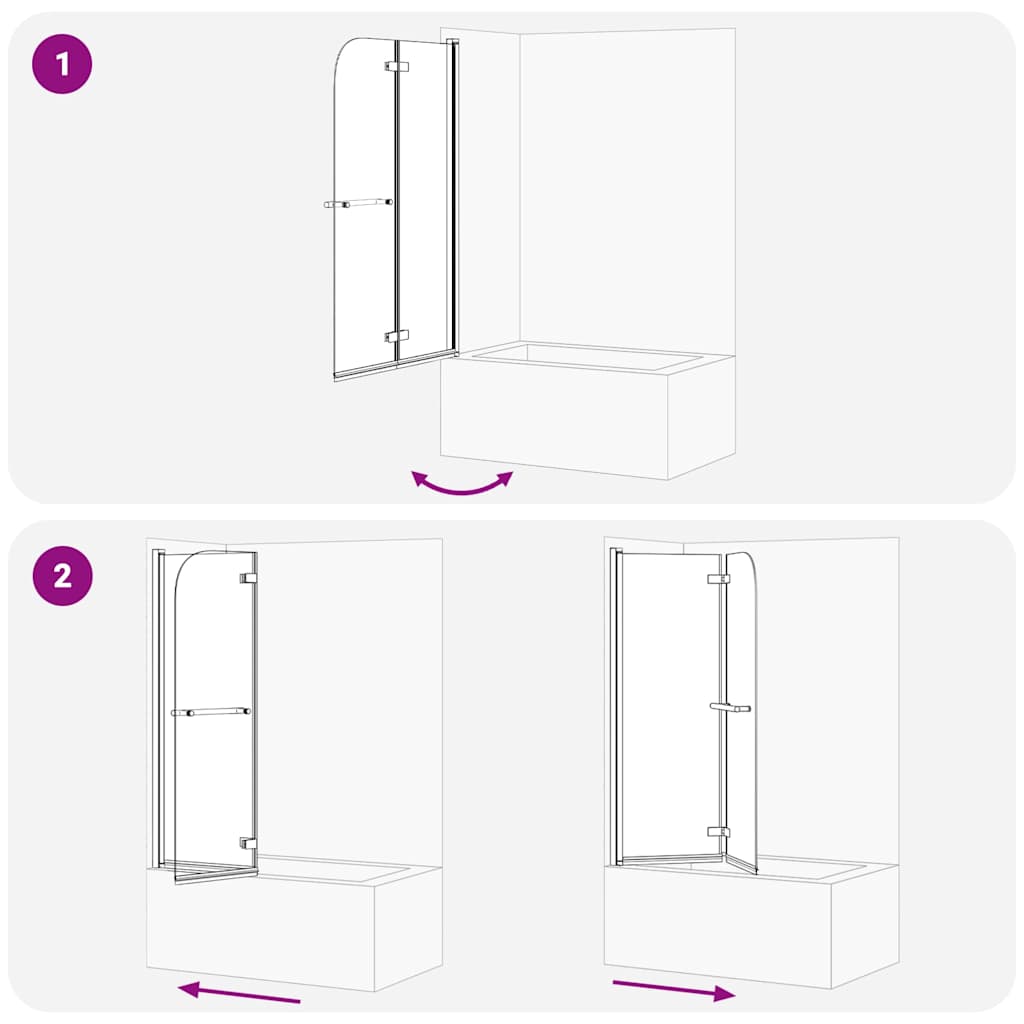 Involucro Doccia Oro 95 x 140 cm Vetro ESG e Alluminio 42018540