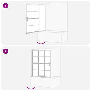 Schermo per Bagno e Doccia 100 x 67 x 129.5 cm 42018554