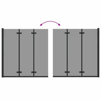 Involucro Doccia Nero 130 x 138 cm Vetro ESG e Alluminio 42018550