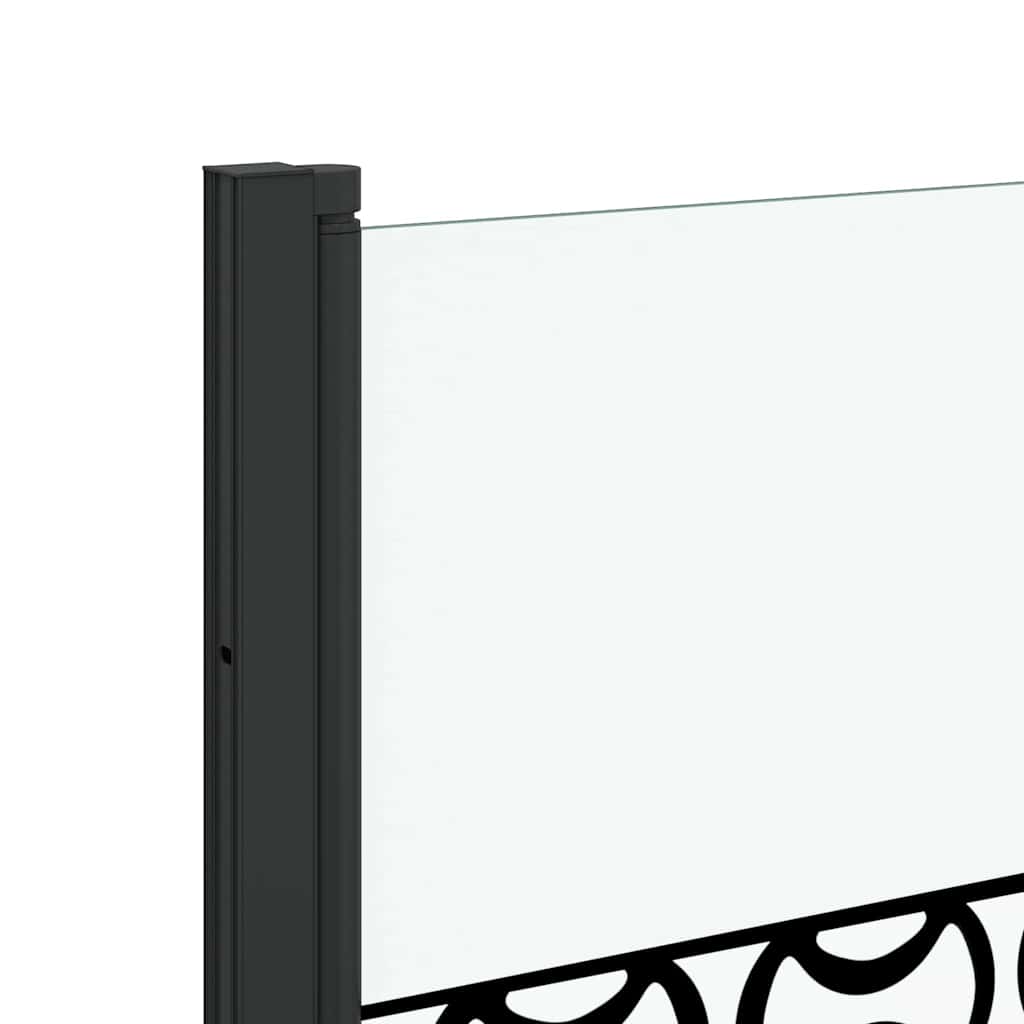 Involucro Doccia Nero e trasparente 130 x 130 cm vetro temperato 42018552