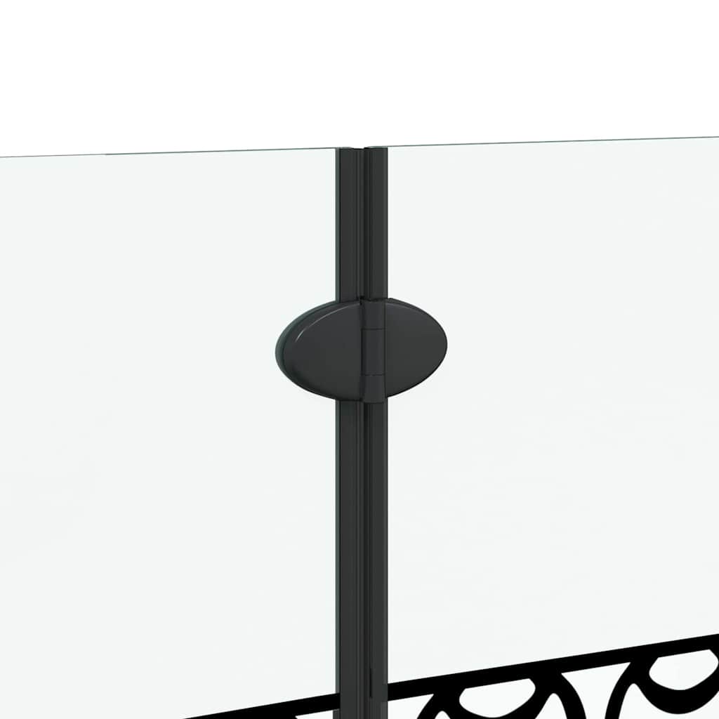 Involucro Doccia Nero e trasparente 130 x 130 cm vetro temperato 42018552