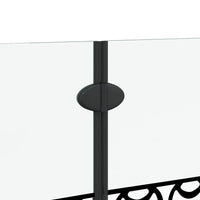 Involucro Doccia Nero e trasparente 130 x 130 cm vetro temperato 42018552