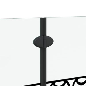 Involucro Doccia Nero e trasparente 130 x 130 cm vetro temperato 42018552