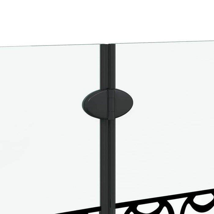 Involucro Doccia Nero e trasparente 130 x 130 cm vetro temperato 42018552