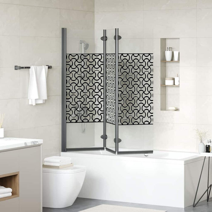 Involucro Doccia Nero e trasparente 130 x 130 cm vetro temperato 42018552