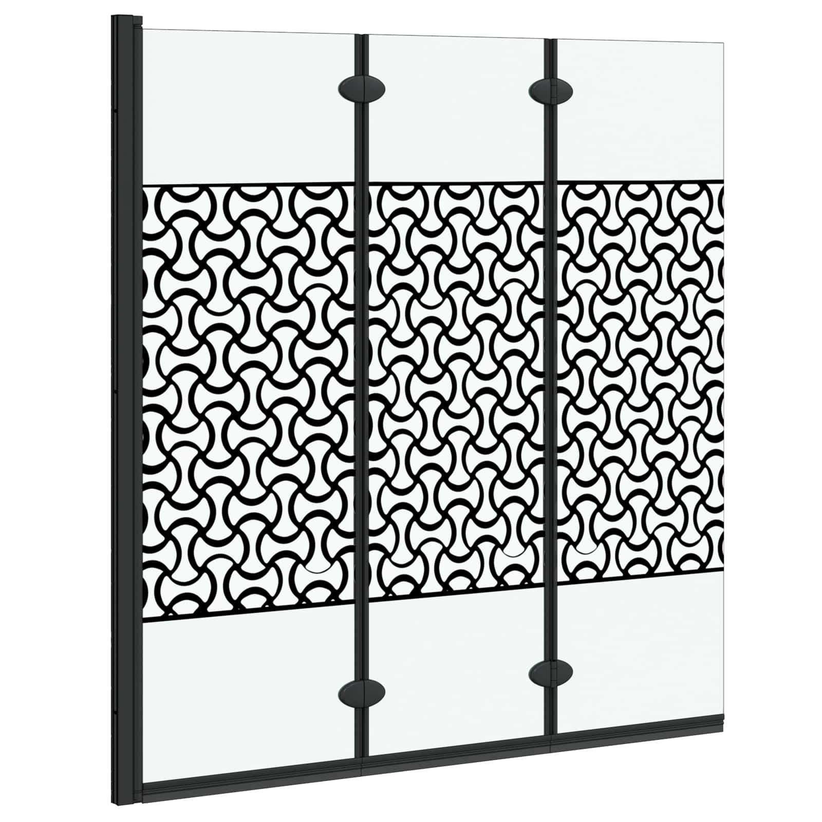 Involucro Doccia Nero e trasparente 130 x 130 cm vetro temperato 42018552