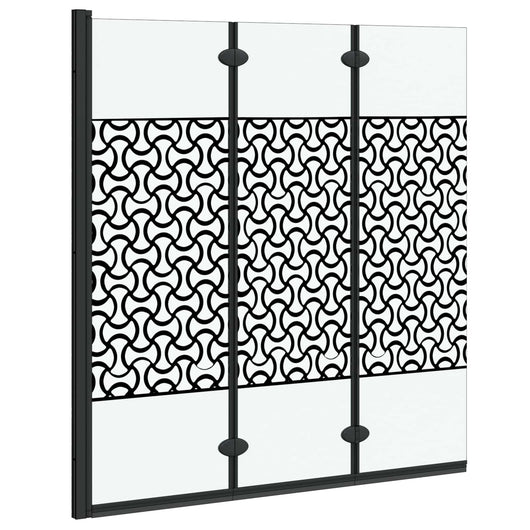 Involucro Doccia Nero e trasparente 130 x 130 cm vetro temperato 42018552