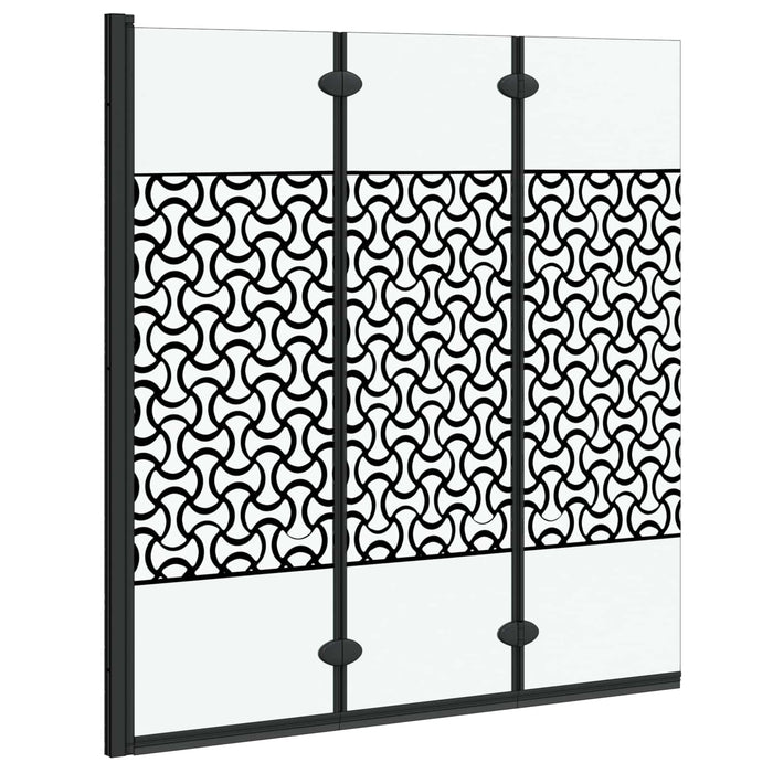 Involucro Doccia Nero e trasparente 130 x 130 cm vetro temperato 42018552