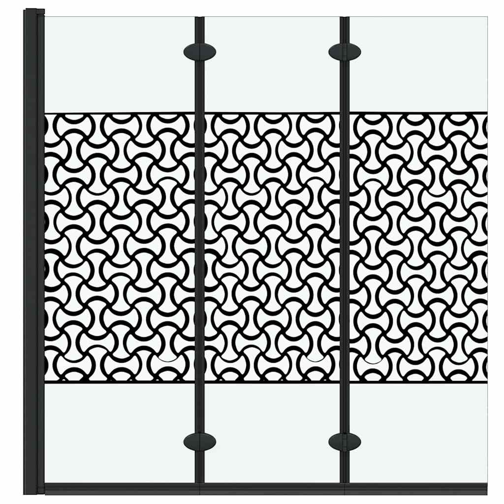 Involucro Doccia Nero e trasparente 130 x 130 cm vetro temperato 42018552