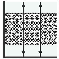 Involucro Doccia Nero e trasparente 130 x 130 cm vetro temperato 42018552