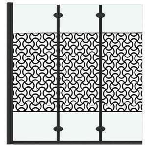 Involucro Doccia Nero e trasparente 130 x 130 cm vetro temperato 42018552