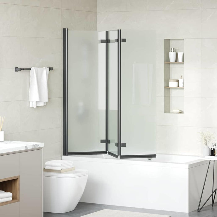 Involucro Doccia Nero 130 x 138 cm Vetro ESG e Alluminio 42018548