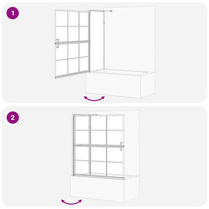 Schermo per Bagno e Doccia 116 x 67 x 129.5 cm 42018555