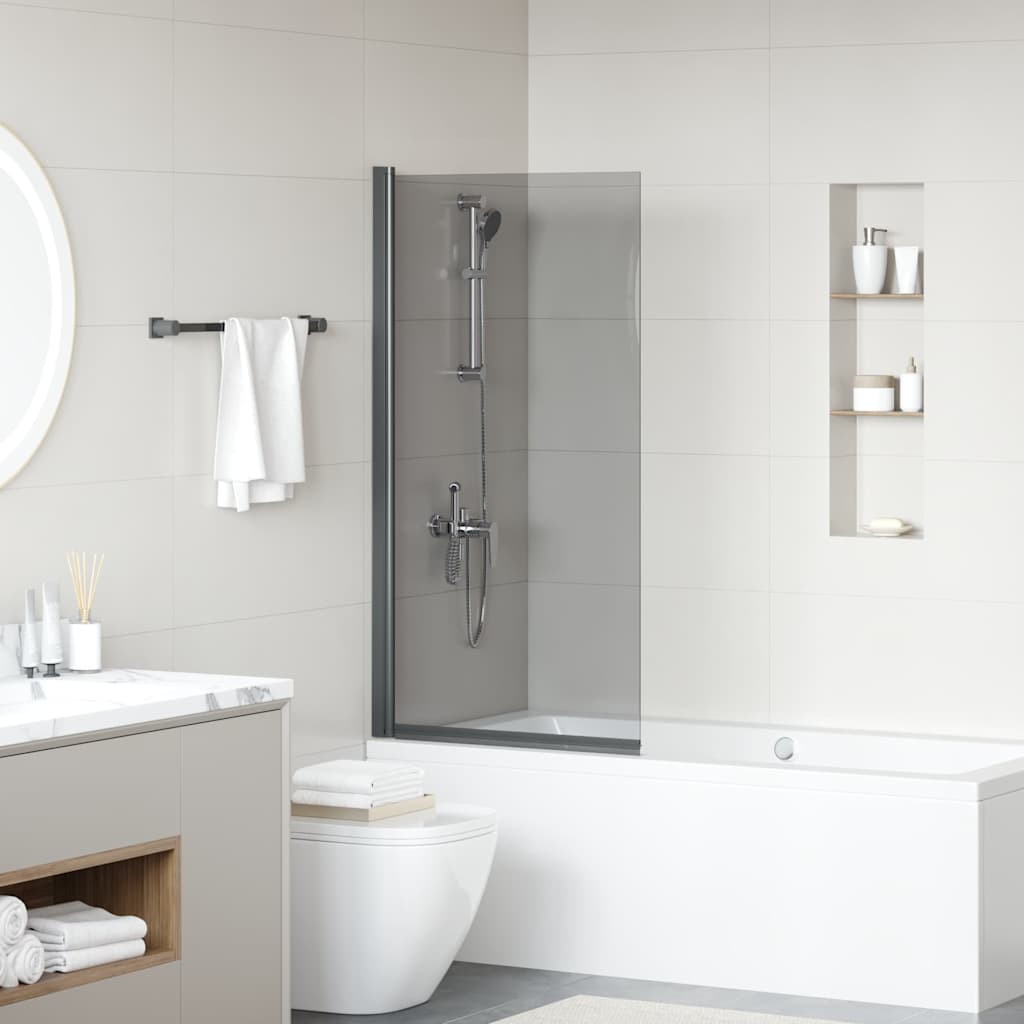 Schermo per Bagno e Doccia Nero 68 x 130 cm Vetro Temperato 42018544