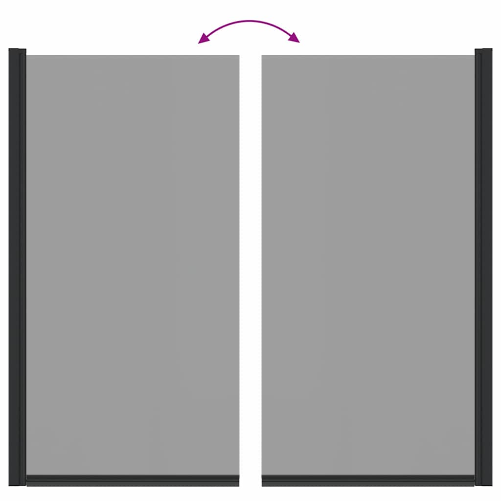 Schermo per Bagno e Doccia Nero 68 x 130 cm Vetro Temperato 42018544