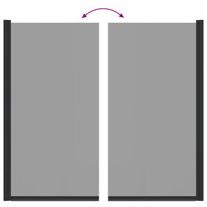 Schermo per Bagno e Doccia Nero 68 x 130 cm Vetro Temperato 42018544