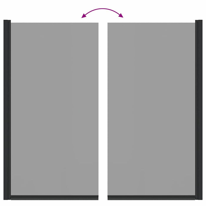 Schermo per Bagno e Doccia Nero 68 x 130 cm Vetro Temperato 42018544