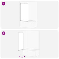 Schermo per Bagno e Doccia Nero 68 x 130 cm Vetro Temperato 42018544