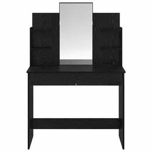 Tavolo da Trucco Rovere Nero 96 x 39 x 142 cm Legno multistrato 872031