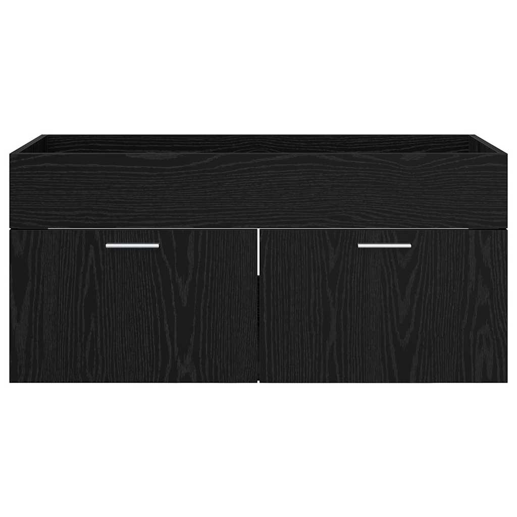 Armadio sottolavello con porta Rovere Nero 38,5 x 100 x 46 cm 880443