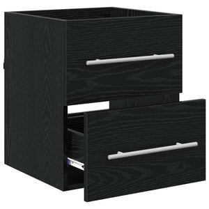 Armadio sottolavello con cassetto Rovere Nero 38,5 x 41 x 48 cm 880452