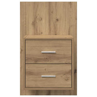 Mobiletto da comodino a parete 2 pcs Rovere artigianale 880487
