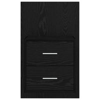 Mobiletto da comodino a parete con cassetto 2 pcs Rovere Nero 880488