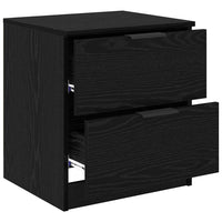 Armadio da Notte con cassetto 2 pcs Rovere nero 45 x 39 x 50 cm 880509