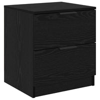 Armadio da Notte con cassetto 2 pcs Rovere nero 45 x 39 x 50 cm 880509