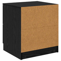Armadio da Notte con cassetto 2 pcs Rovere nero 45 x 39 x 50 cm 880509