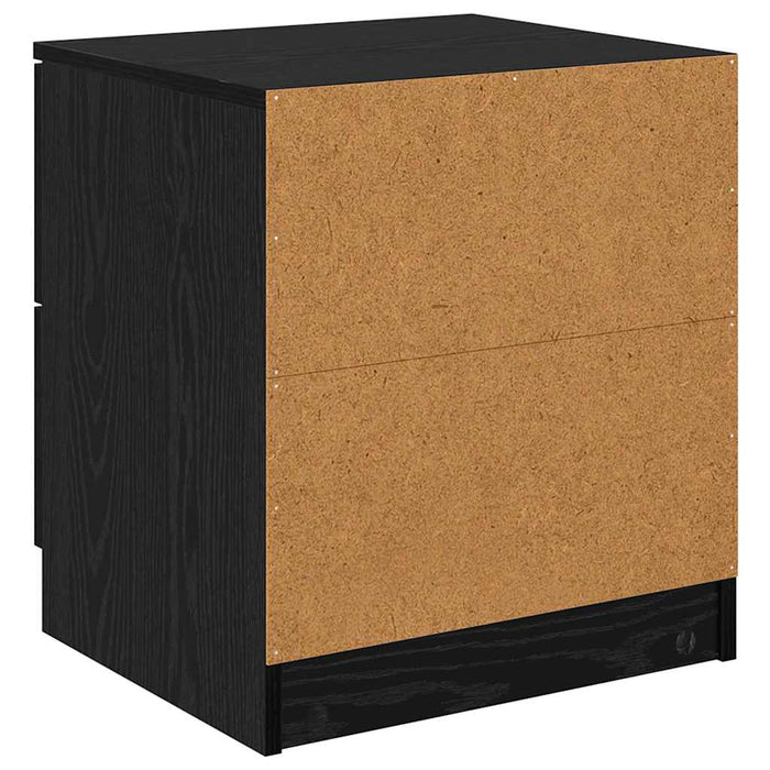 Armadio da Notte con cassetto 2 pcs Rovere nero 45 x 39 x 50 cm 880509