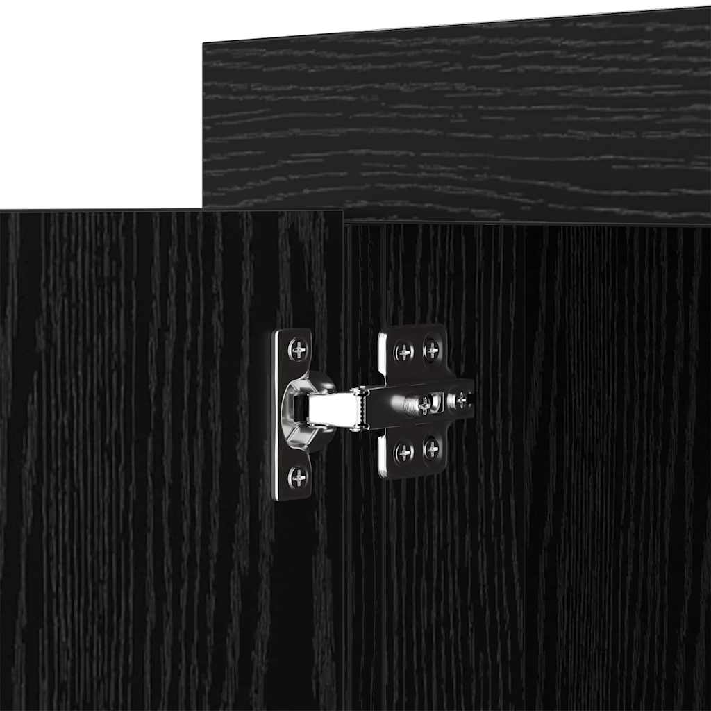 Credenza Rovere nero 40 x 80 x 75 cm Legno multistrato 880536
