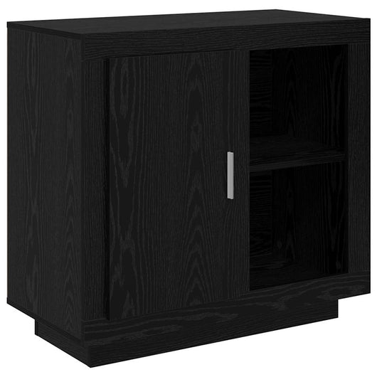 Credenza-Buffet-Armadio da cucina Rovere Nero 80 x 40 x 75 cm Legno multistrato 243811