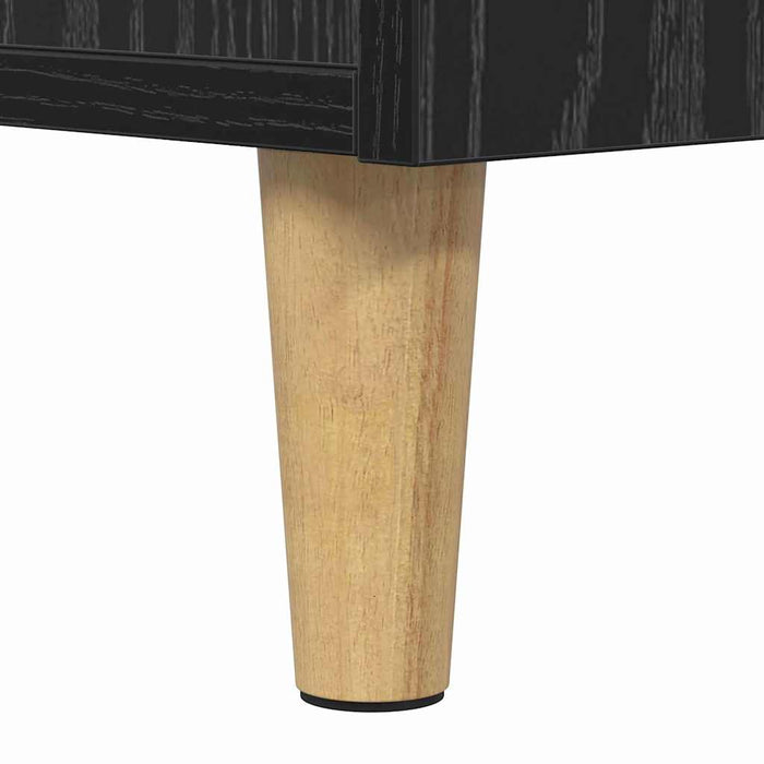 Armadio da Notte con cassetto Rovere nero 40 x 35 x 47,5 cm 880587