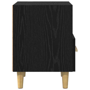 Armadio da Notte con cassetto Rovere nero 40 x 35 x 47,5 cm 880587