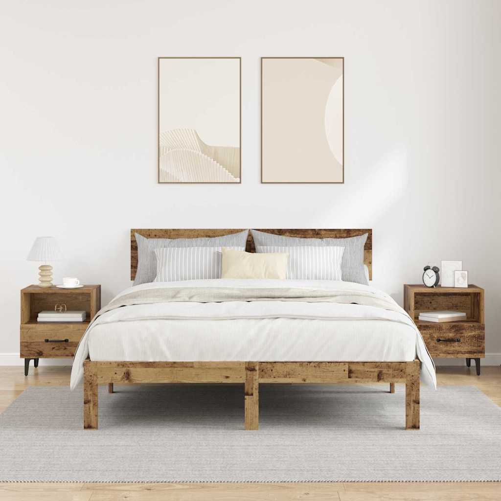 Armadio da Notte 2 pcs Legno vecchio 40 x 35 x 47,5 cm 880598