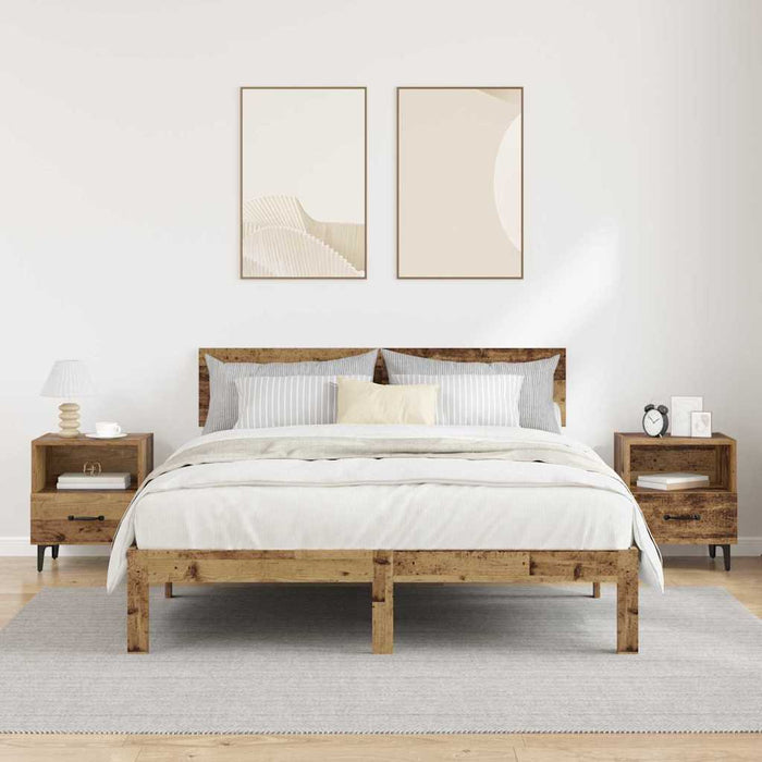 Armadio da Notte 2 pcs Legno vecchio 40 x 35 x 47,5 cm 880598