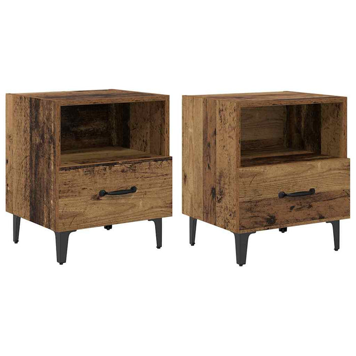 Armadio da Notte 2 pcs Legno vecchio 40 x 35 x 47,5 cm 880598