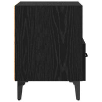Armadio da Notte con cassetto Rovere nero 40 x 35 x 47,5 cm 880601