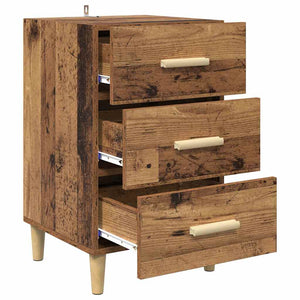 Armadio da Notte con cassetto Legno vecchio 40 x 40 x 66 cm 880613