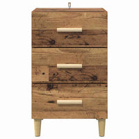 Armadio da Notte con cassetto Legno vecchio 40 x 40 x 66 cm 880613