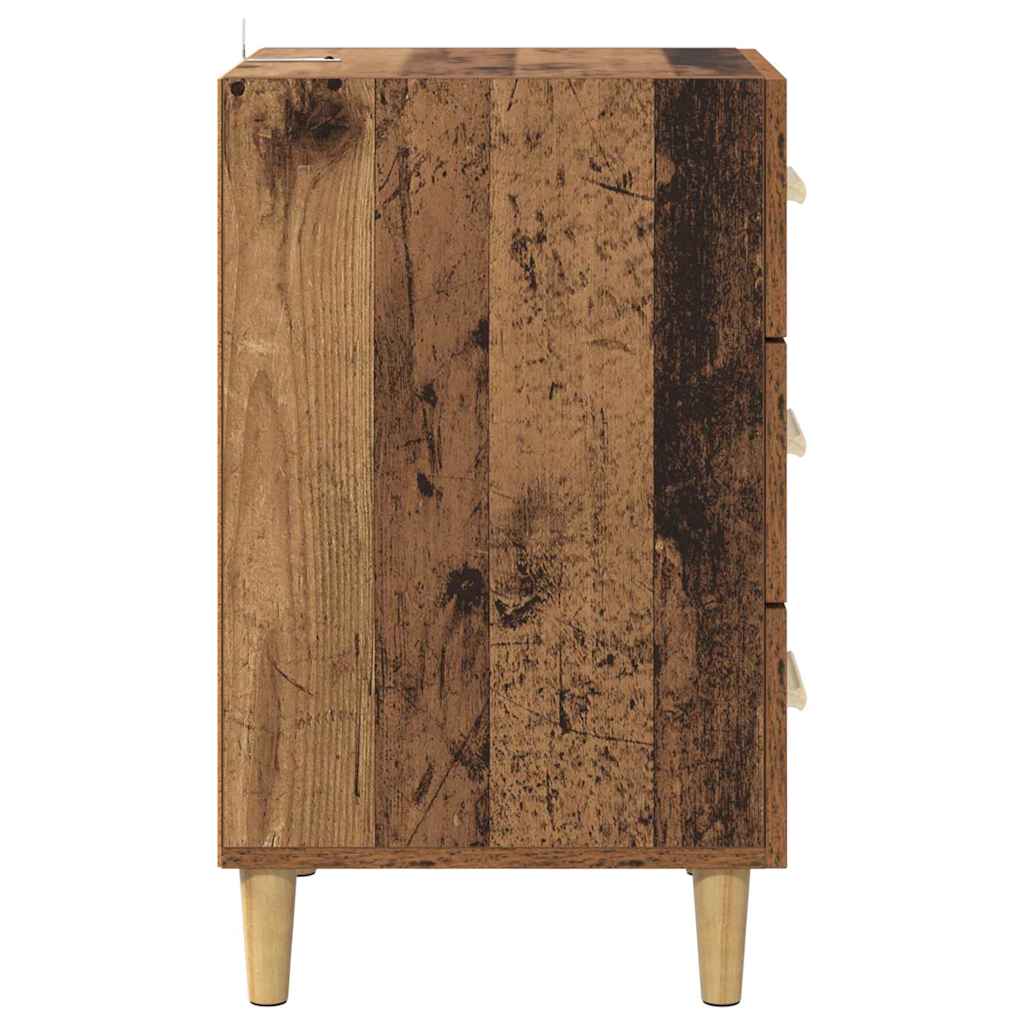 Armadio da Notte con cassetto Legno vecchio 40 x 40 x 66 cm 880613