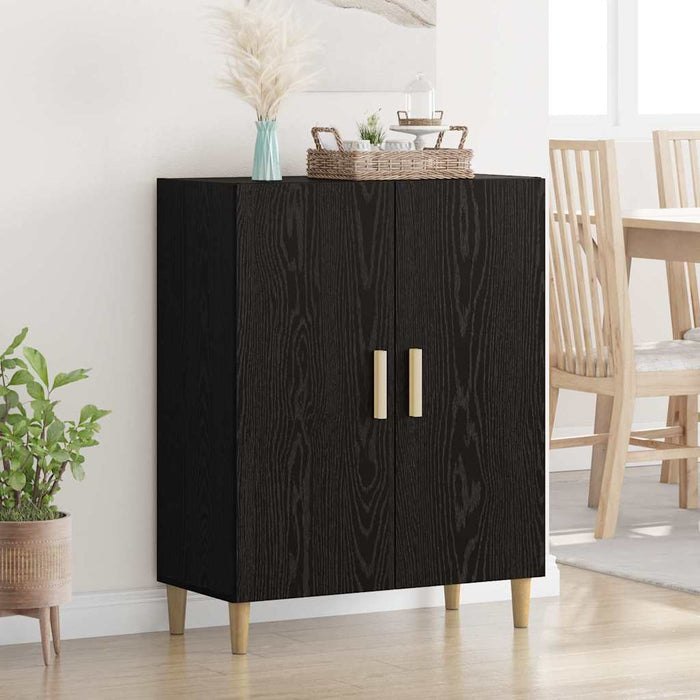 Credenza Rovere Nero 70 x 34 x 90 cm Legno multistrato 880627