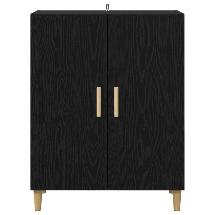 Credenza Rovere Nero 70 x 34 x 90 cm Legno multistrato 880627