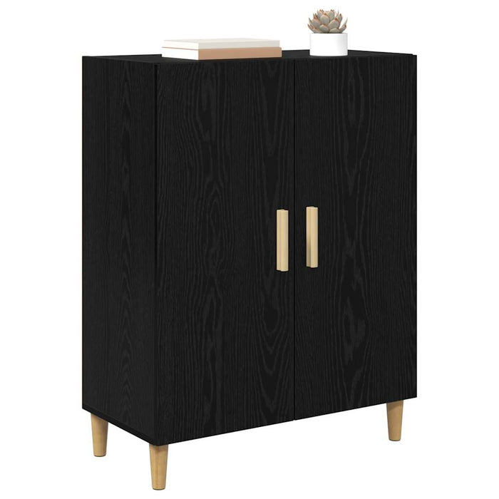 Credenza Rovere Nero 70 x 34 x 90 cm Legno multistrato 880627
