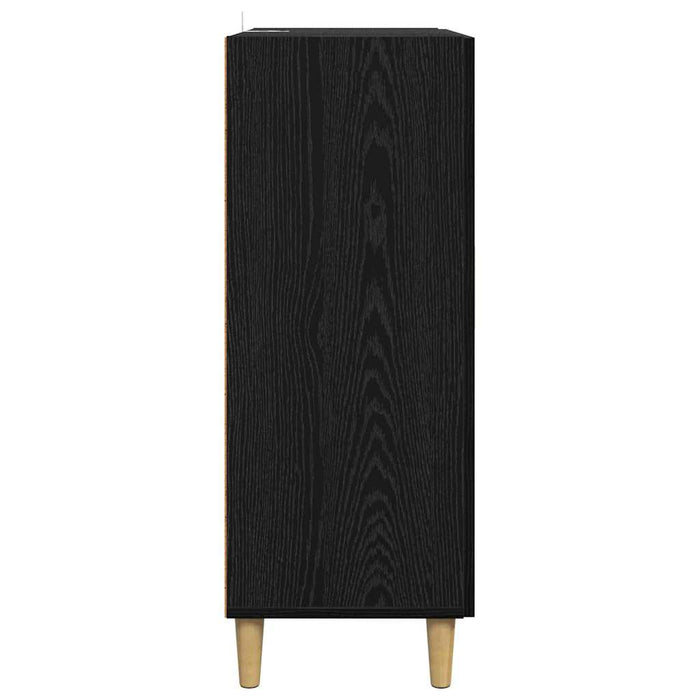 Credenza Rovere Nero 70 x 34 x 90 cm Legno multistrato 880627