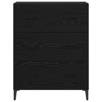 Credenza con cassetto Rovere Nero 69,5 x 34 x 90 cm 880645